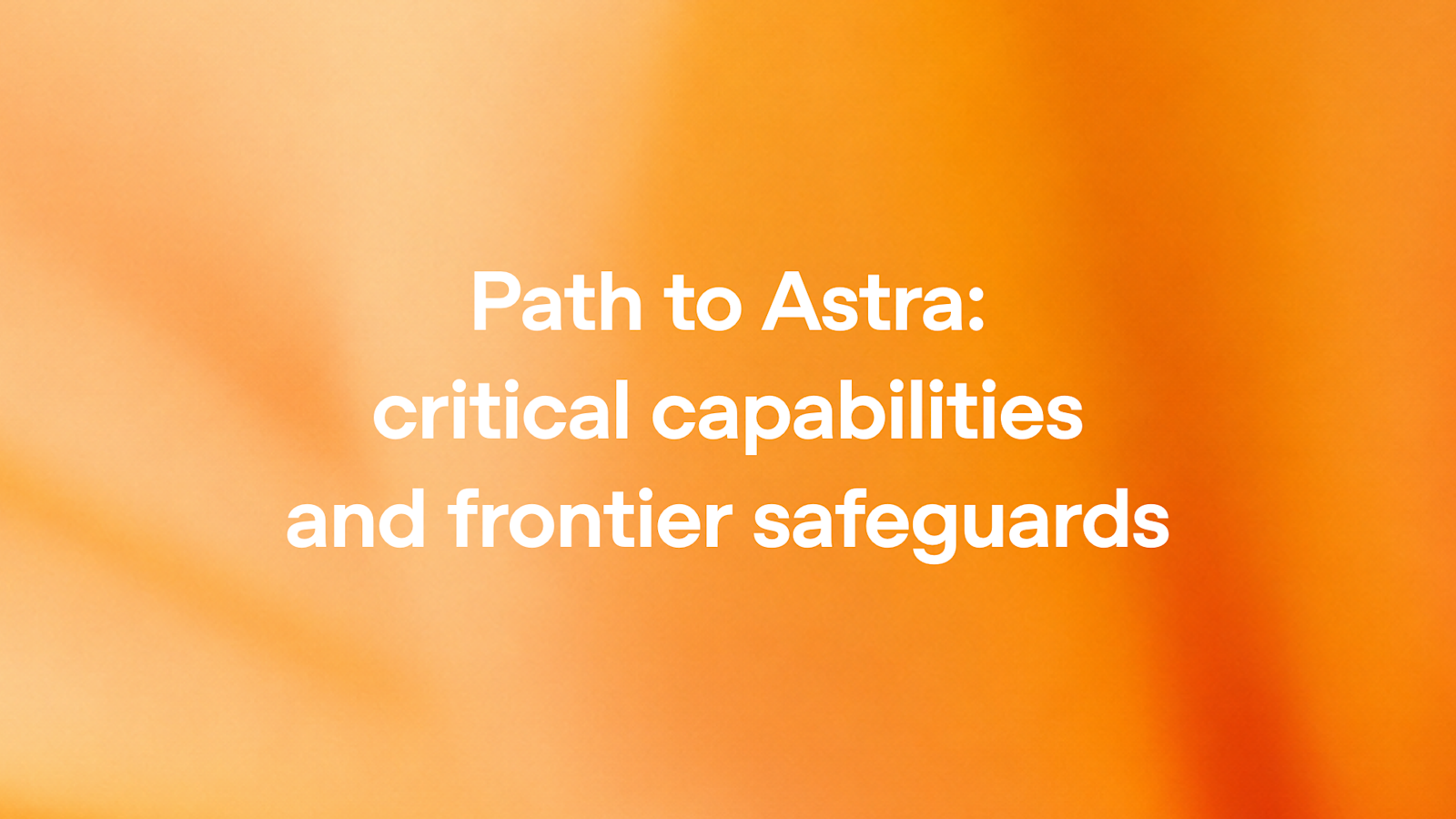 Arte oficial da OpenAI para o anúncio Path to Astra sobre capacidades críticas de cibersegurança